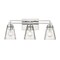 Z-Lite Lyna Vanity, 3-Light, 22 In.W x 6.5 In.L x 9 In.H, Chrome /Clear 823-3V-CH - alternate 1